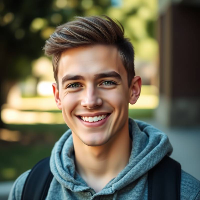 Portrait of David, satisfied student